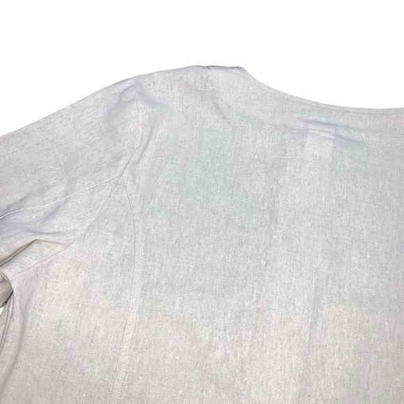 Vintage Tudor Court by Haband Lightweight Linen Blazer Jacket Neutral Casual - Picture 8 of 12